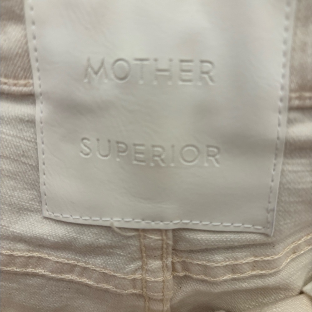 New Mother Superior Off White cre Spitfire Ankle Cuff Wide Jeans 30 $ 238 - Picture 4 of 7